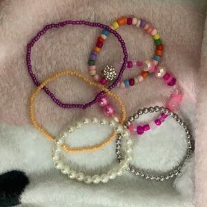 Colorful Kids Beaded Bracelet Set